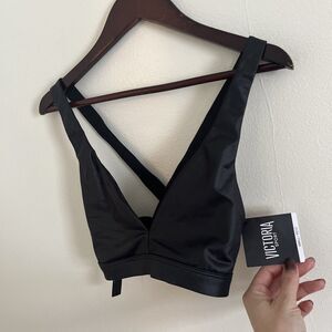 Victoria's Secret Flex Sport Bra Crisscross Compression Gym Yoga Top, Black- S